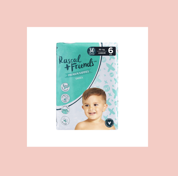 Rascal + Friends Premium Nappies Unisex Junior Size 6 Review, Disposable  nappy